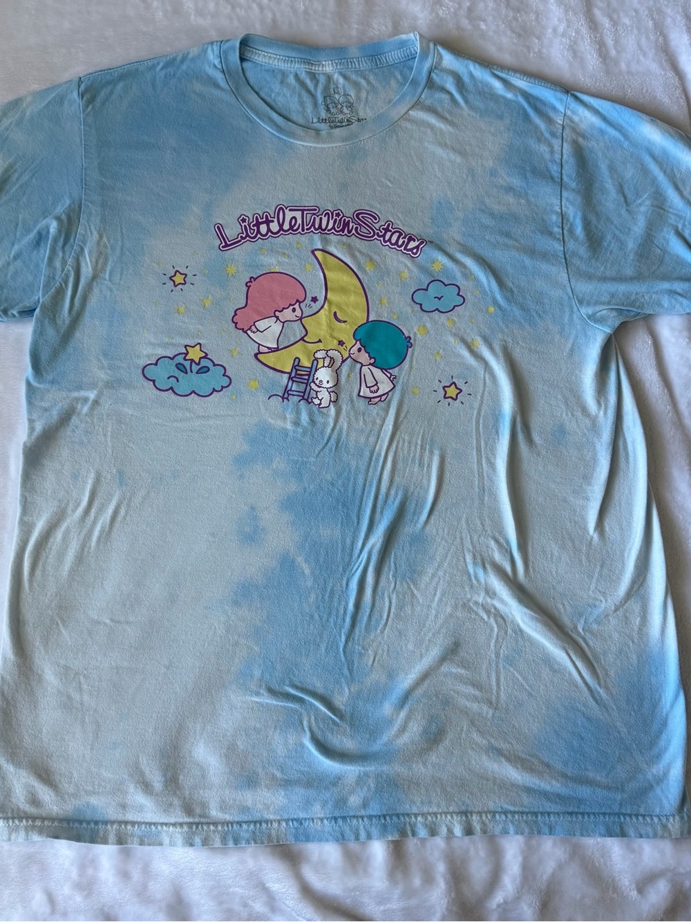 Sanrio Little Twin Stars Pastel Blue Graphic Tee